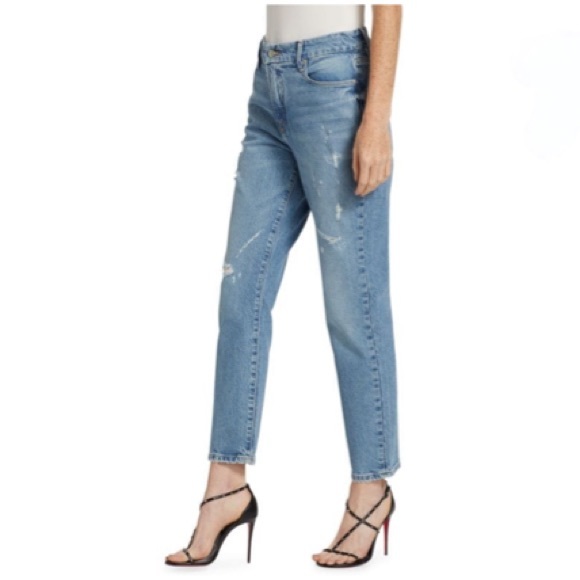 Good American Good Classic High Rise Distressed Jeans, Indigo - Size 25 - Picture 12 of 12